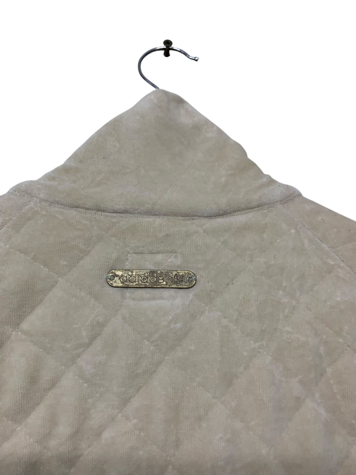 Adidas Vintage 90's Adidas Small Logo Zipper Down Velvet Sweater Size US L / EU 52-54 / 3 - 10 Thumbnail