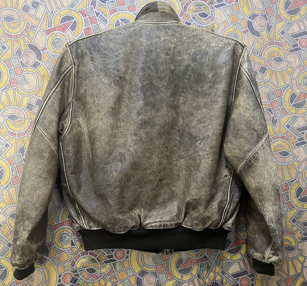 Chevignon Leather flight jacket CHEVIGNON ROLL AIRFLYTE. (GJ36) Size US M / EU 48-50 / 2 - 3 Thumbnail