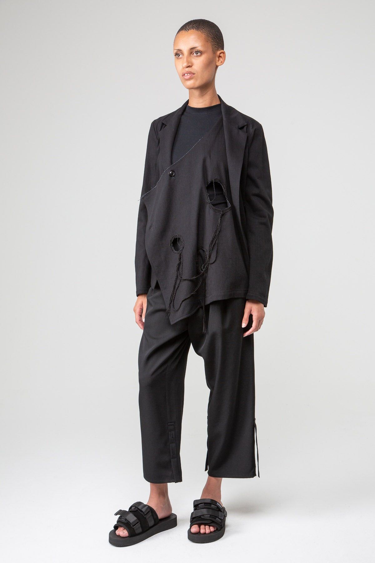 Yohji Yamamoto $1000 Yohji Yamamoto Tucked Hem Trousers Size 26" / US 2 / IT 38 - 5 Thumbnail