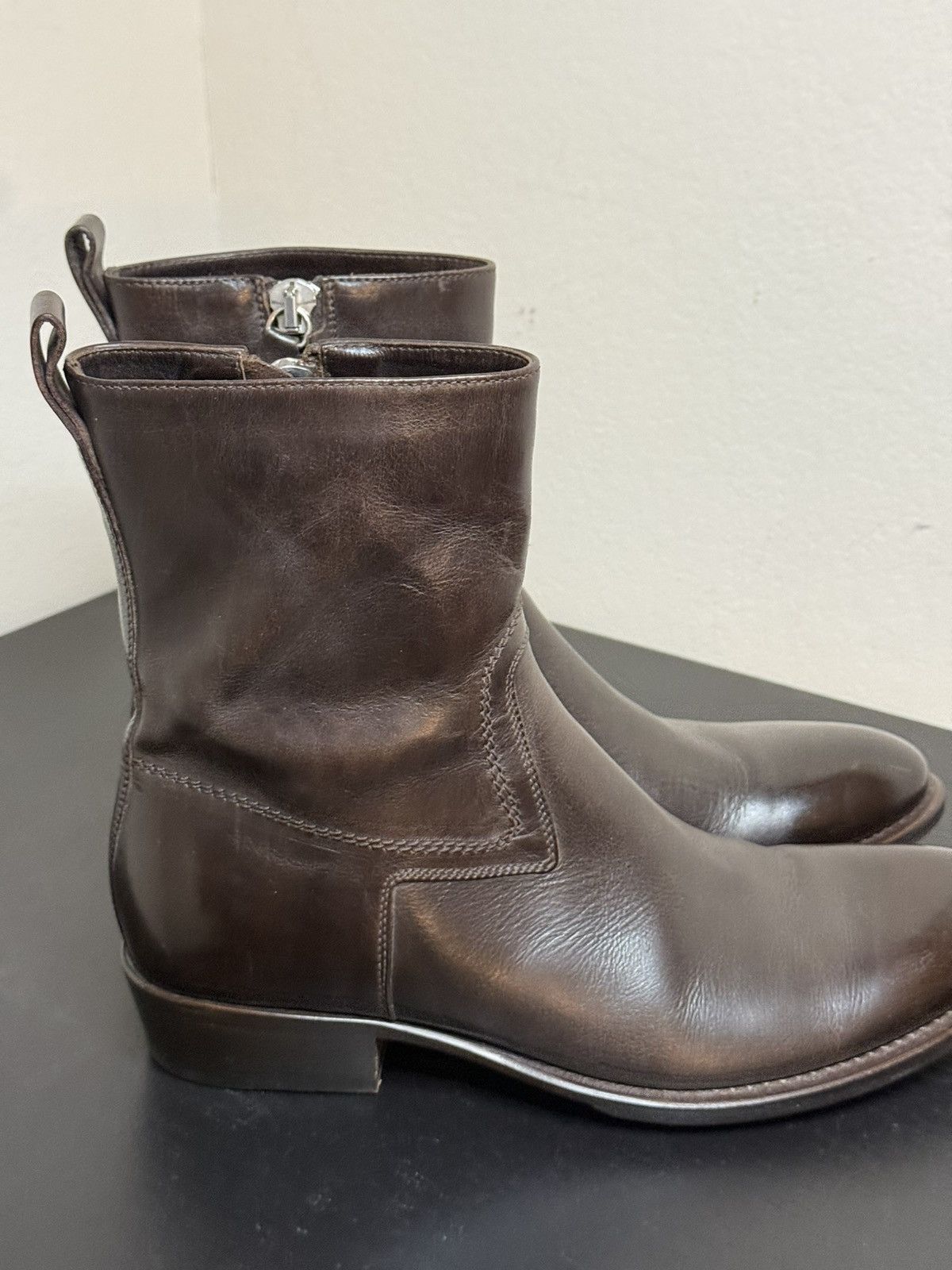Dior × Hedi Slimane AW07 Dior Homme Side Zip Ankle Boots | Grailed