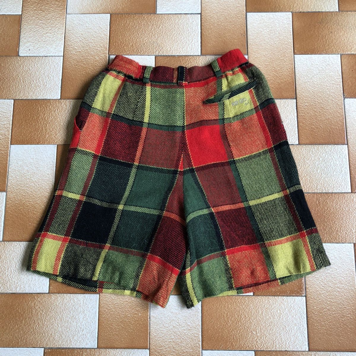 Kenzo × Vintage vintage KENZO wool shorts Size 24" / US 00 / IT 34 - 3 Thumbnail