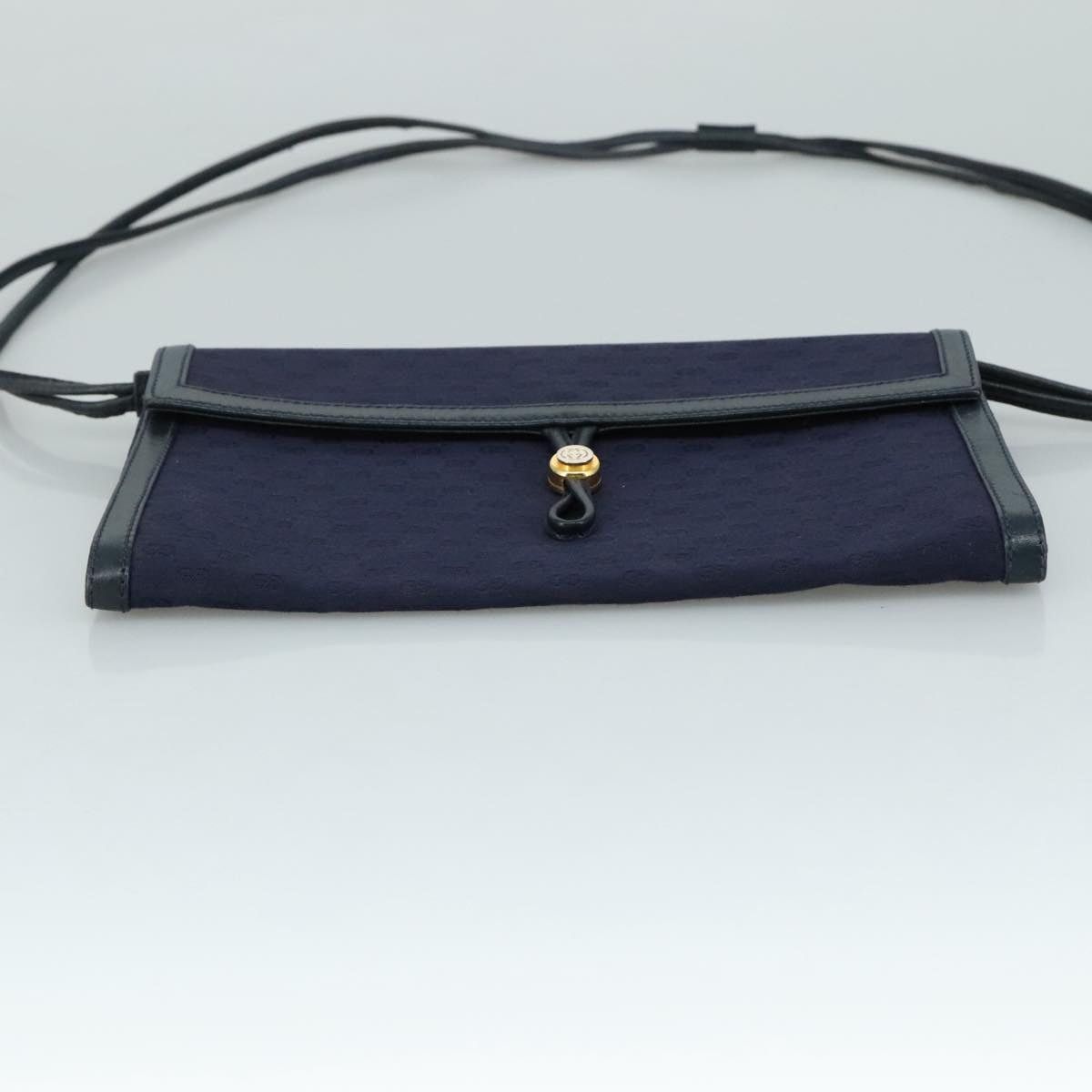 Gucci GUCCI Micro GG Canvas Shoulder Bag Navy Size ONE SIZE - 9 Thumbnail