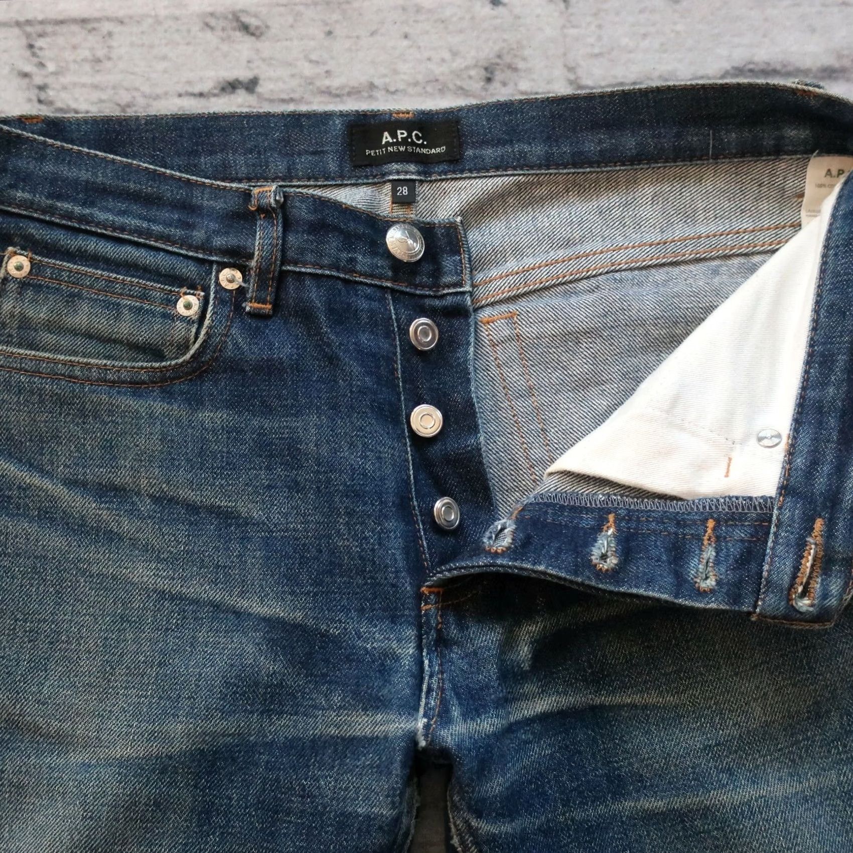 Denime APC Petit New Standard Jeans Size 30 Denim Distressed Faded Destroyed Size US 30 / EU 46 - 4 Thumbnail