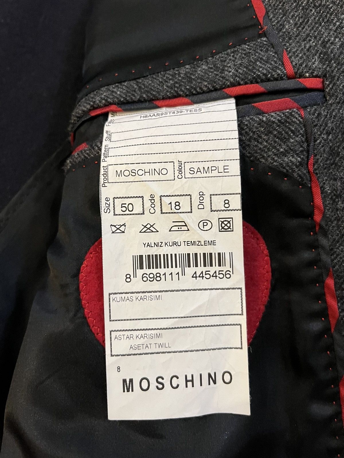 Moschino Moschino Men’s Wool Two Tone Coat Size US M / EU 48-50 / 2 - 5 Thumbnail