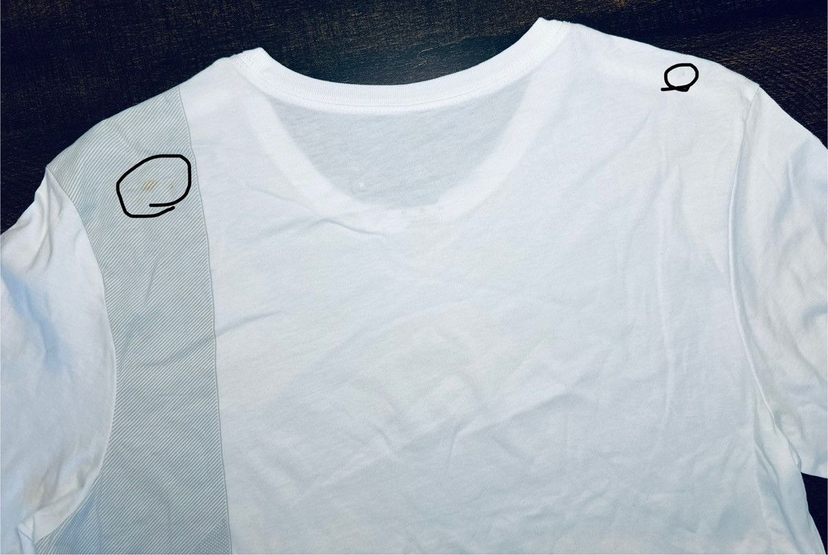 Nike NWT Jordan Pure Money Men's T-Shirt White-Size Medium-Spots- Size US M / EU 48-50 / 2 - 9 Thumbnail