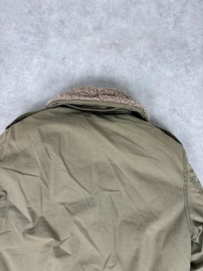 Burberry Burberry Khaki Olive Cargo Shearling Collar Bomber Jacket Size US S / EU 44-46 / 1 - 8 Thumbnail