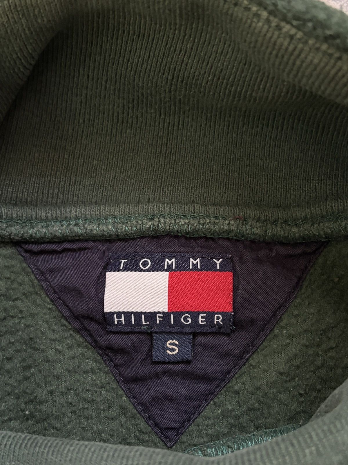 Tommy Hilfiger Vintage Tommy Hilfiger Fleece Jacket Green Big Logo 90s S Size US S / EU 44-46 / 1 - 3 Thumbnail