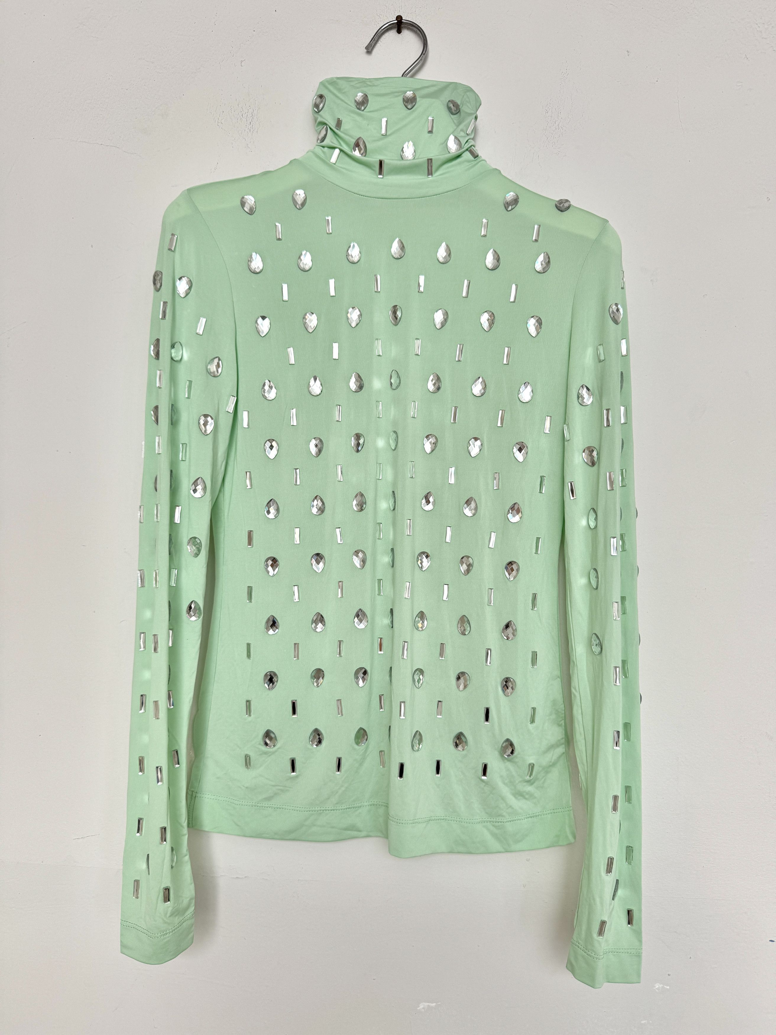 Dries Van Noten Dries Van Noten Crystal Embellished Jersey Turtleneck Top Size S / US 4 / IT 40 - 1 Thumbnail