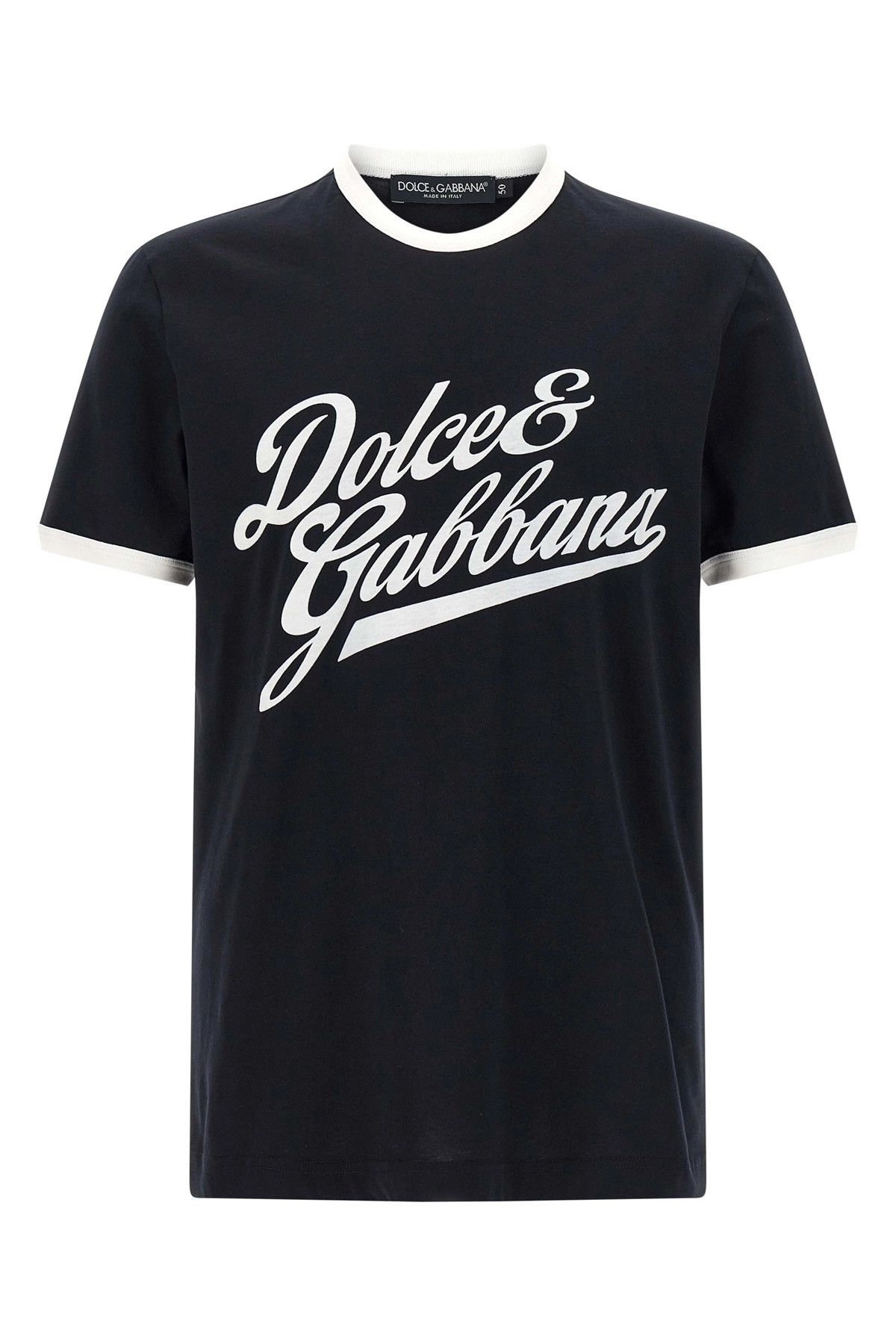 Dolce & Gabbana Velvet logo t-shirt Size US M / EU 48-50 / 2 - 1 Thumbnail