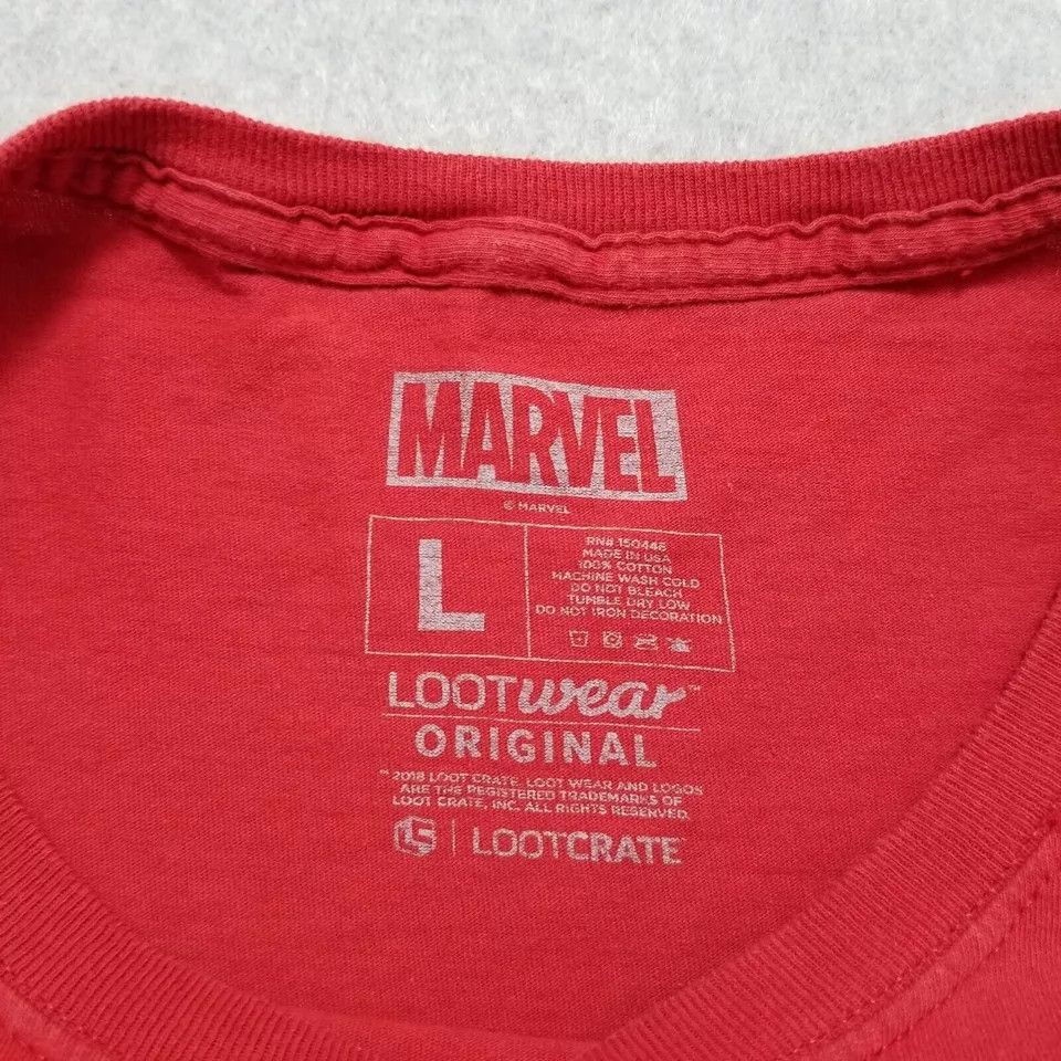 Marvel Comics Marvel Deadpool Shirt Mens Large Red Short Sleeve Taco Size US L / EU 52-54 / 3 - 6 Thumbnail