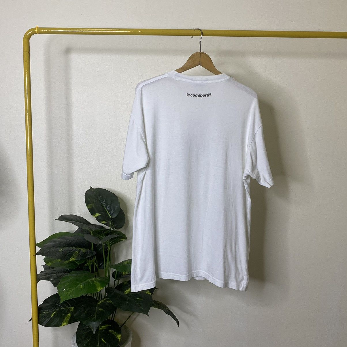 Le Coq Sportif × Vintage Vintage 1990s Lecoq Sportif Big Logo Tee Size US XL / EU 56 / 4 - 4 Thumbnail