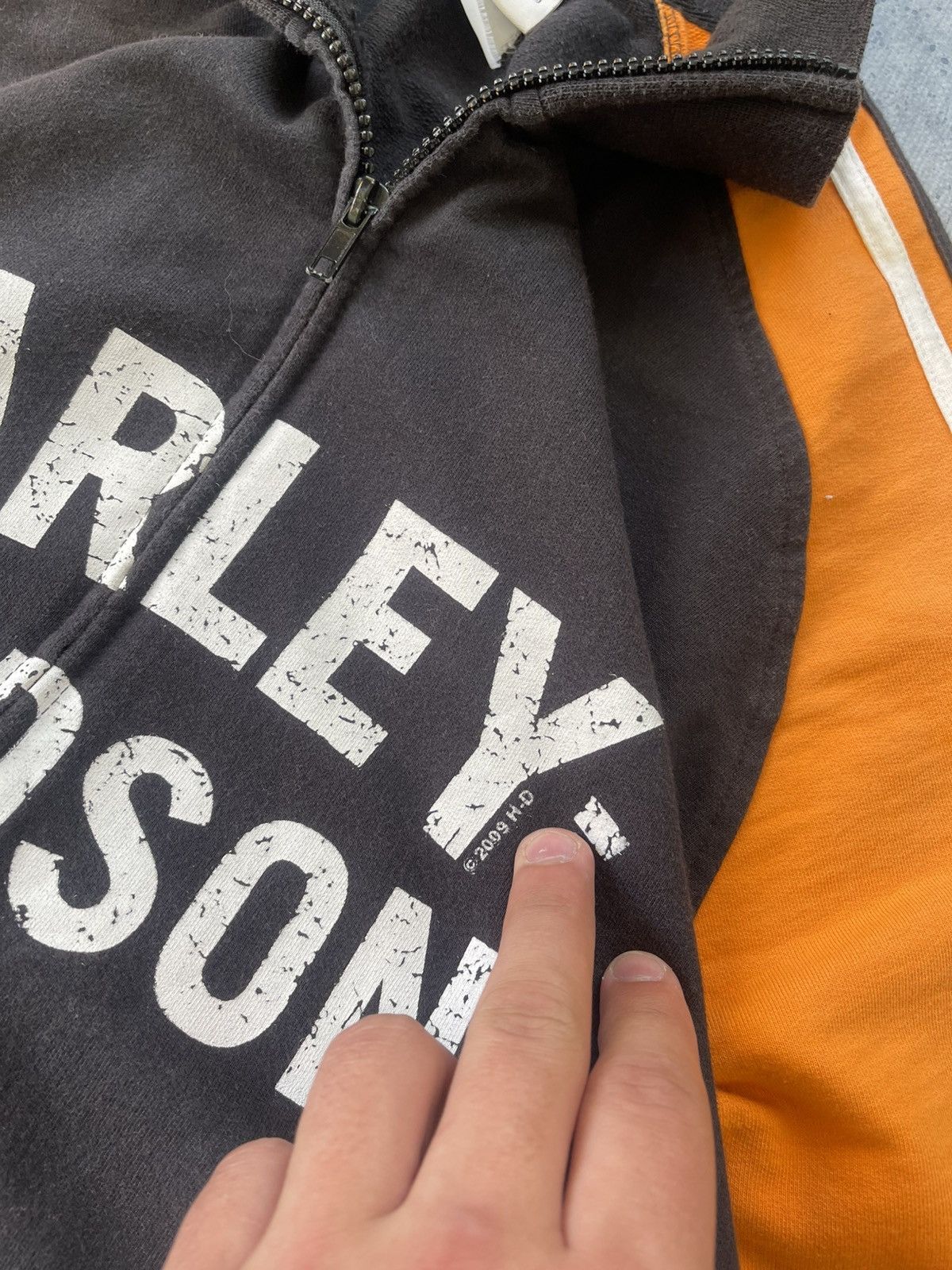 Harley Davidson × Vintage 2008s Harley Davidson Zip Up Hoodie Size US XL / EU 56 / 4 - 4 Thumbnail