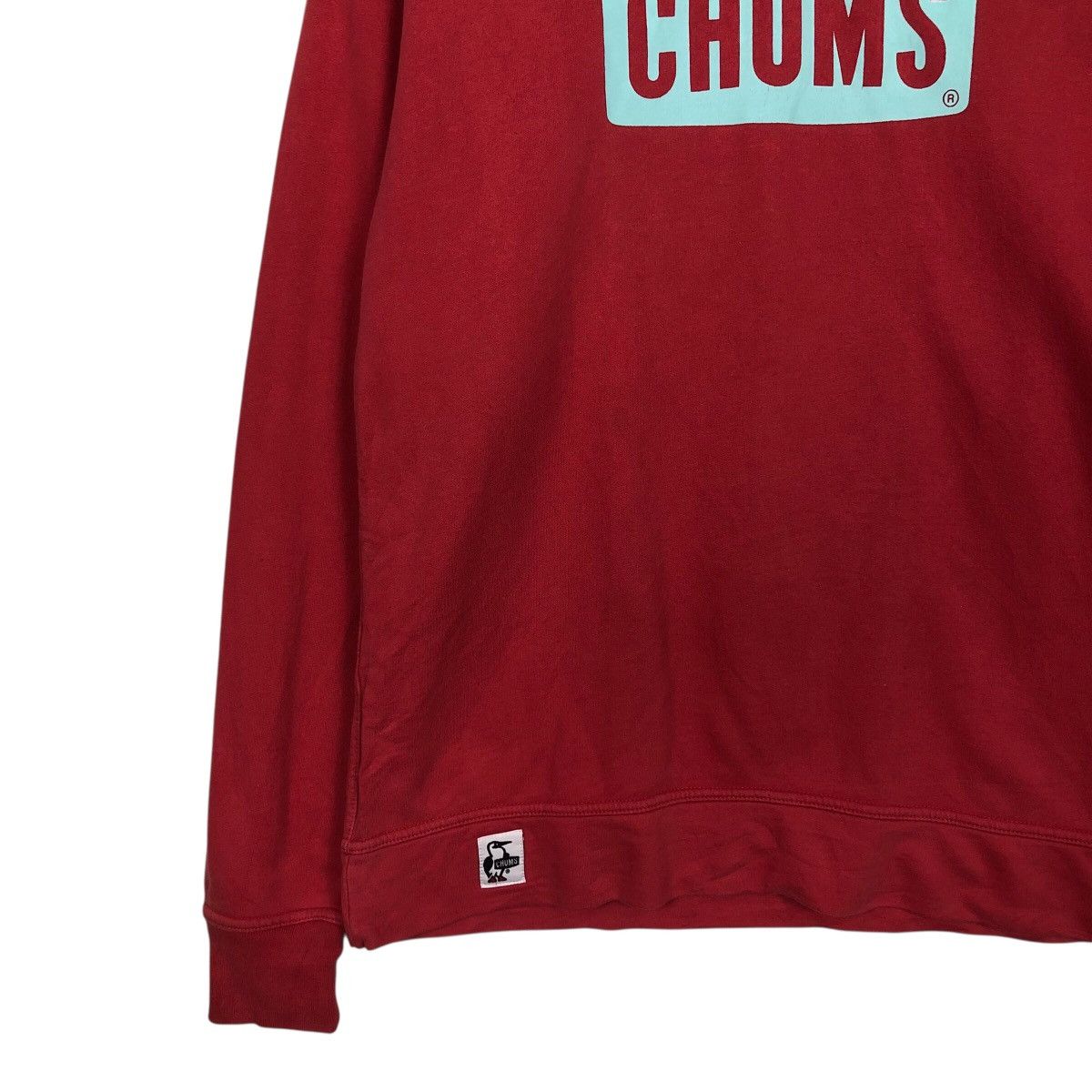 Japanese Brand CHUMS Bold Front Logo Red Crewneck Size US L / EU 52-54 / 3 - 5 Thumbnail