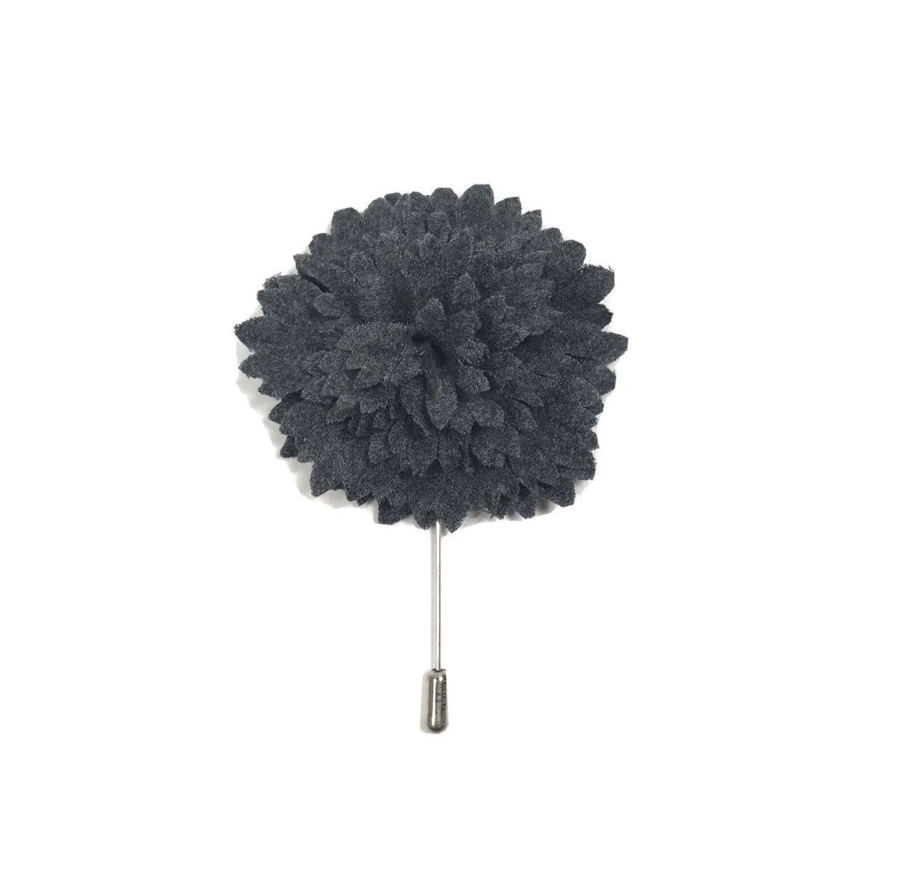 image of Lanvin Carnation Flower Pin Grey, Men's
