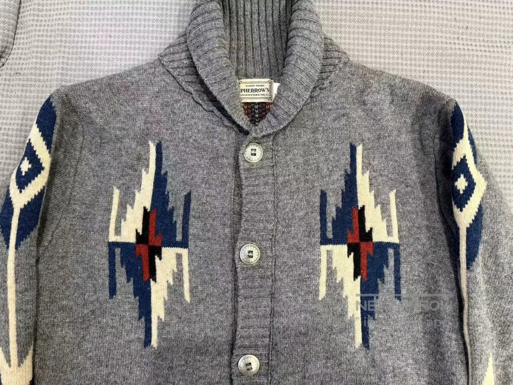 Pherrow's Pherrow Navajo Wool Coat Sweater. Size US XXS / EU 40 - 3 Thumbnail