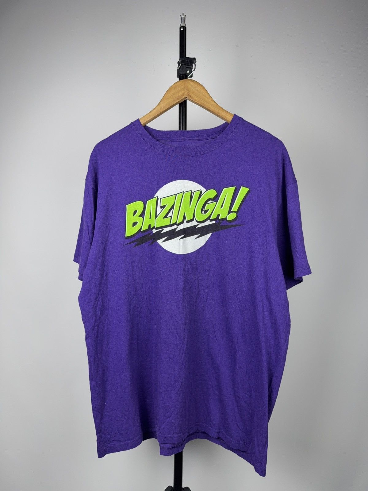 Warner Bros 00s Bazinga Big Bang Theory Warner Bros Graphic T Shirt Size US XL / EU 56 / 4 - 1 Thumbnail