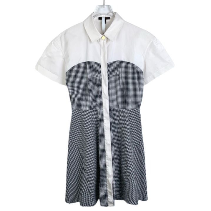Louis Vuitton Louis Vuitton Womens White Short-Sleeve Dress With Black Gin Size XS / US 0-2 / IT 36-38 - 1 Thumbnail