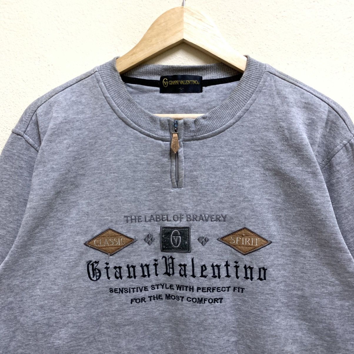 Gianni Valentino × Valentino × Vintage Vintage 90s GIANNI VALENTINO Embroidered logo Sweatshirt Size US L / EU 52-54 / 3 - 2 Thumbnail