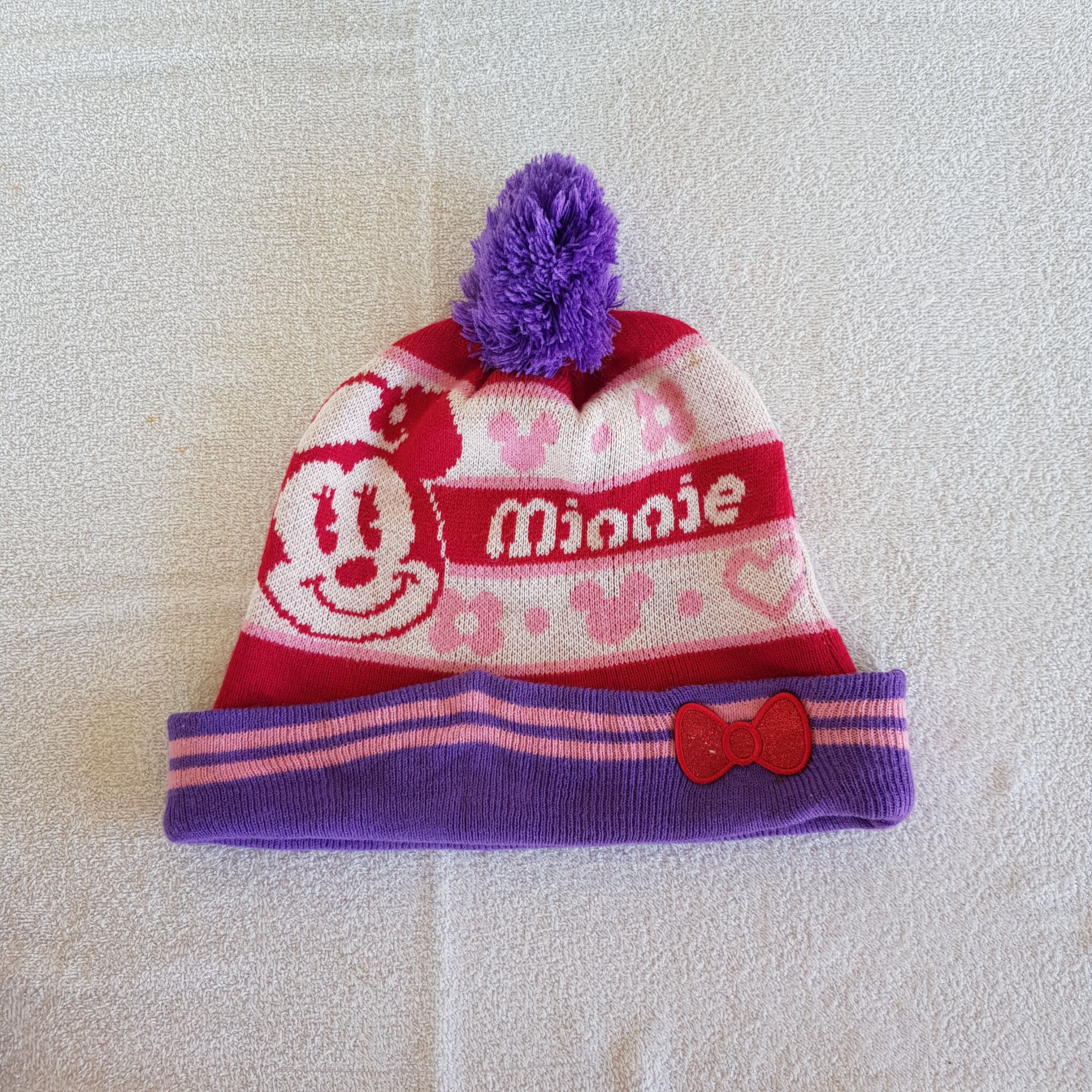 Disney Vintage Minnie Mouse Beanie 90s Disney Cartoon Snow Caps Hat Size ONE SIZE - 5 Thumbnail
