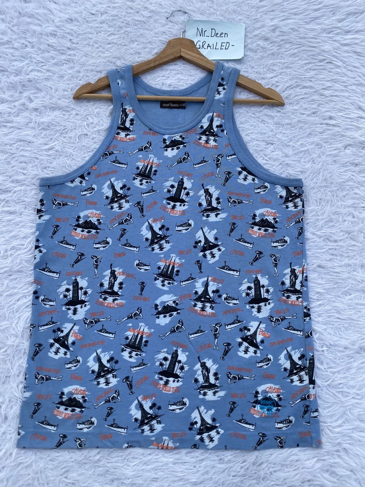 Stussy Rare Vintage Stussy World Tour Summer Cruze Singlet Size US M / EU 48-50 / 2 - 1 Thumbnail