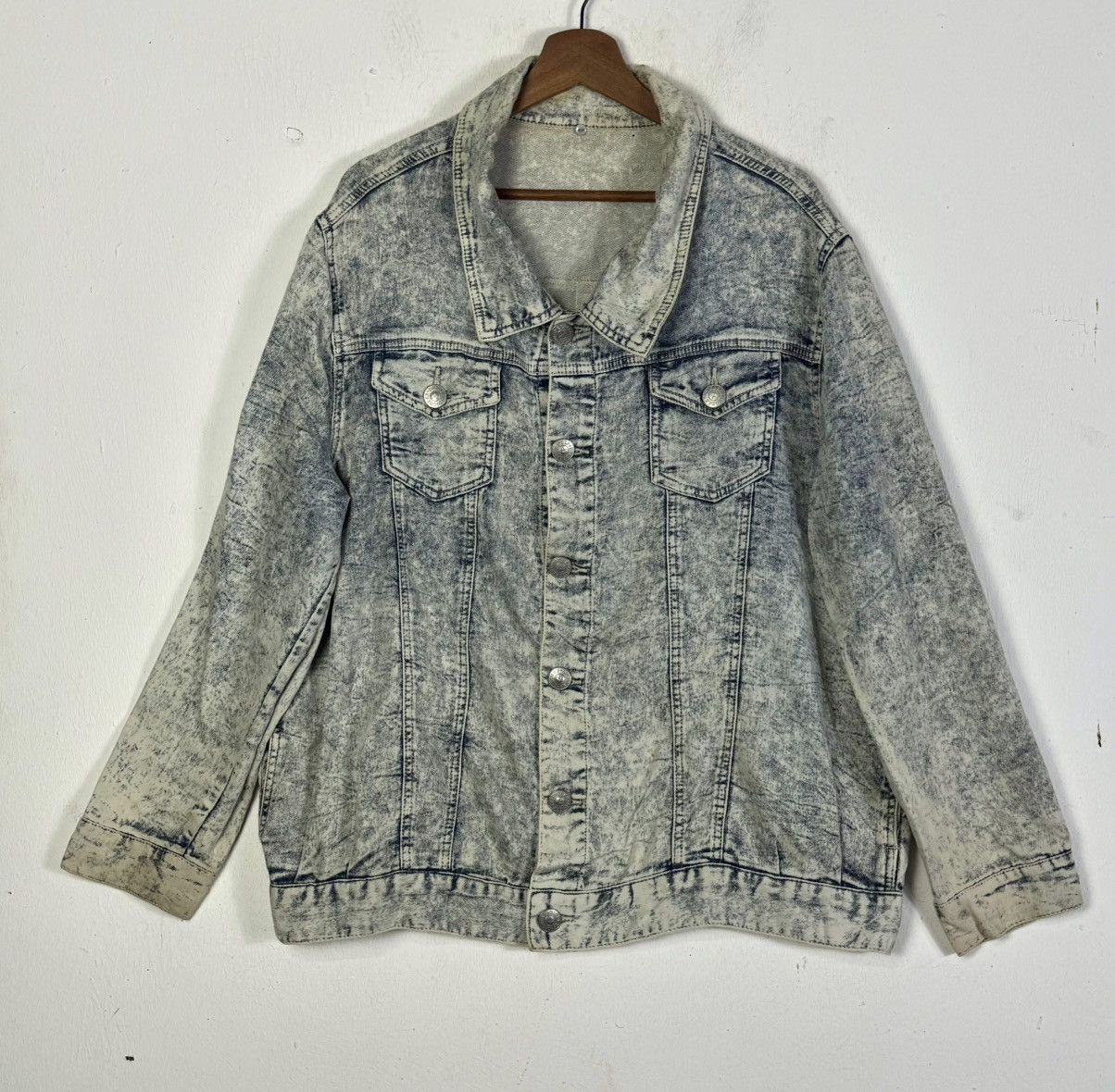Dig Deep Vintage Dig Deep Acid Wash Denim Trucker Size US XL / EU 56 / 4 - 1 Thumbnail