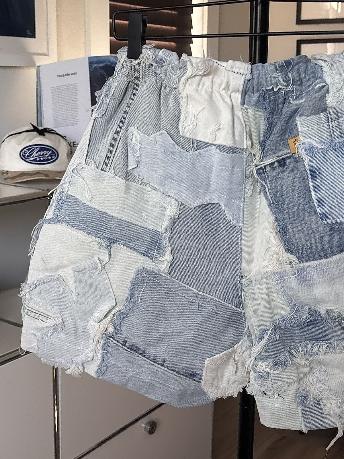 Gallery Dept. GALLERY DEPT | PATCHWORK DENIM LOGO SHORTS Size US 36 / EU 52 - 6 Thumbnail