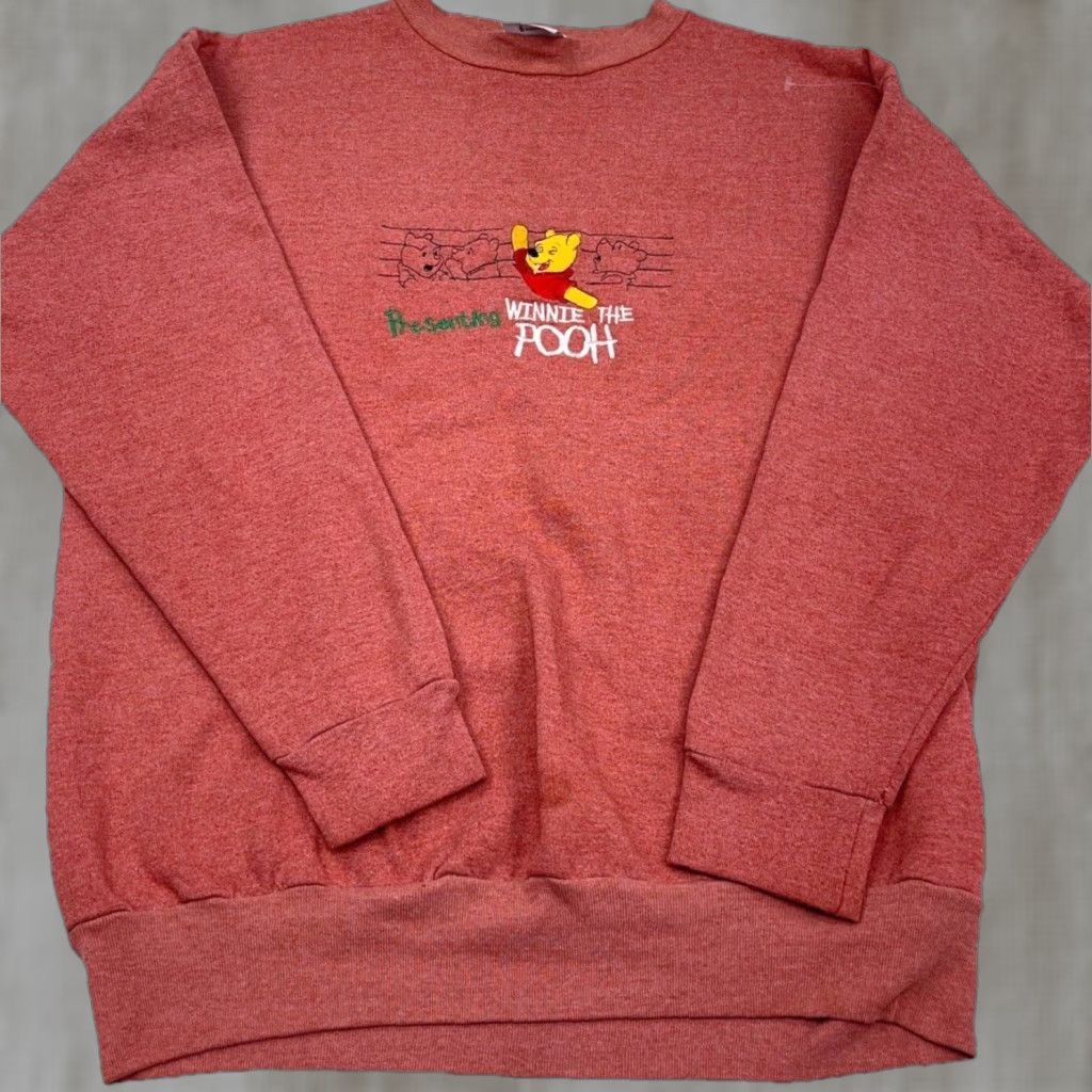 Mickey & Co. VINTAGE Mickey & Co. Sweatshirt Shirt Men XL Orange 80s 90s Cartoon Disney Logo Graphic Print Pullover Crew Neck Size US XL / EU 56 / 4 - 1 Thumbnail