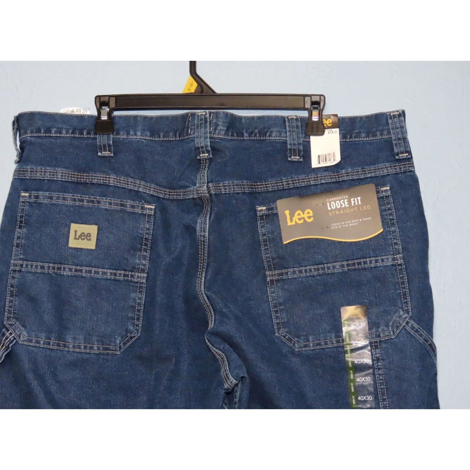 Lee Lee Men 40x30 Stone Straight Leg Loose Fit Carpenter Cargo Jeans 2887910 NWT Size US 40 / EU 56 - 7 Thumbnail