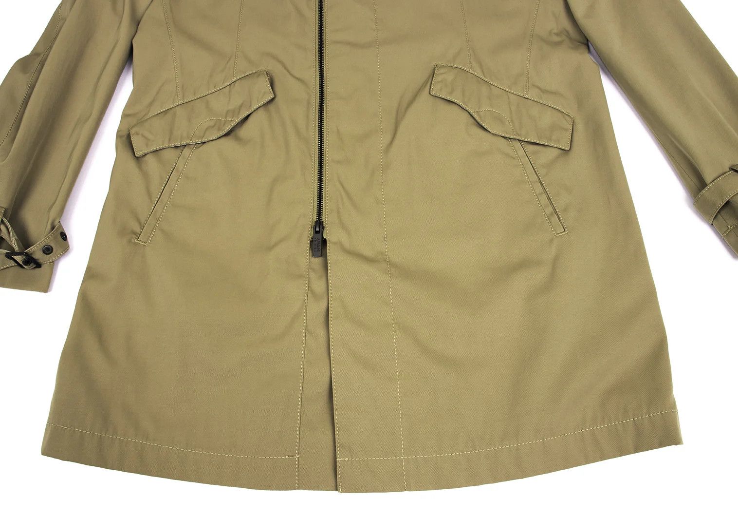 Armani Collezioni Zip Coat in Beige Size 50 Size US XXS / EU 40 - 5 Thumbnail