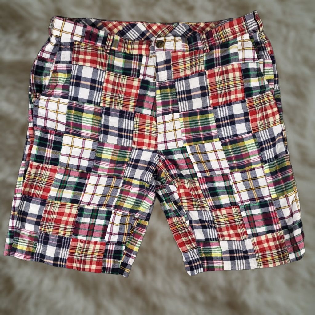 Brooks Brothers VINTAGE Brooks Brothers Shorts Mens 38 Chino Flat Front Plaid Casual Classic Preppy Blue Size US 38 / EU 54 - 1 Thumbnail