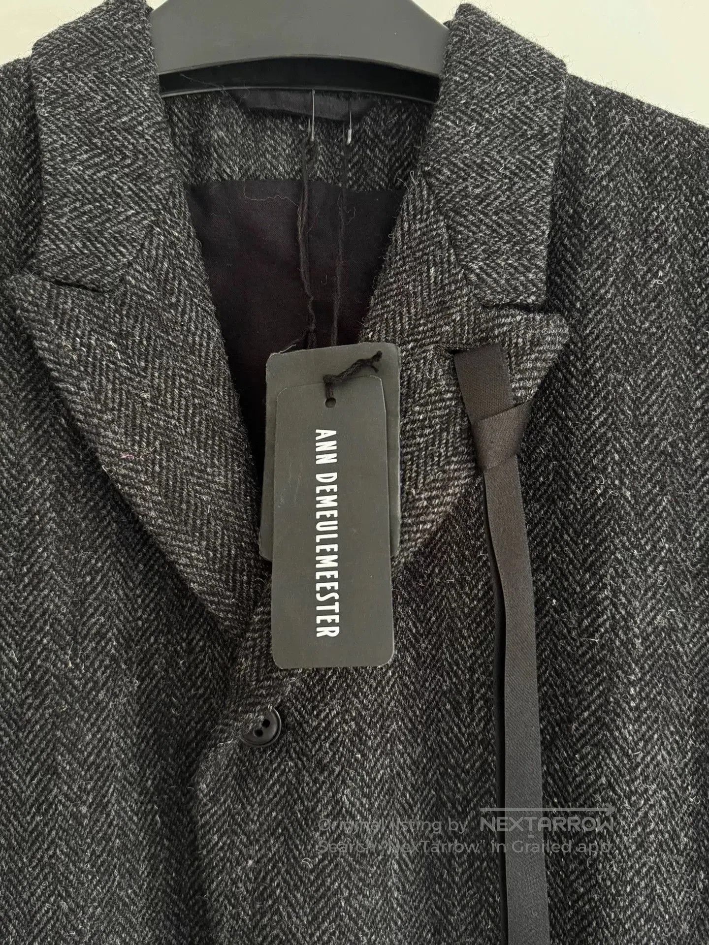 Ann Demeulemeester Ann Demeulemeester Gray Herringbone Blazer. Size US XS / EU 42 / 0 - 5 Thumbnail