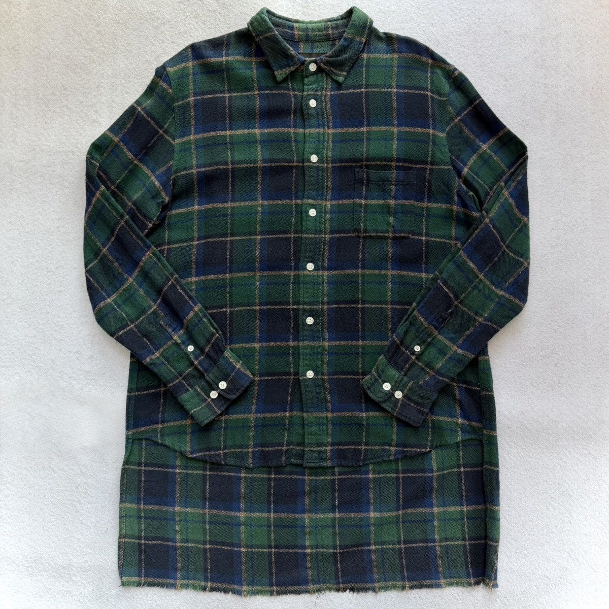PHENOMENON Phenomenon AW2014 Raw Hem High-Low Flannel Size US M / EU 48-50 / 2 - 2 Thumbnail