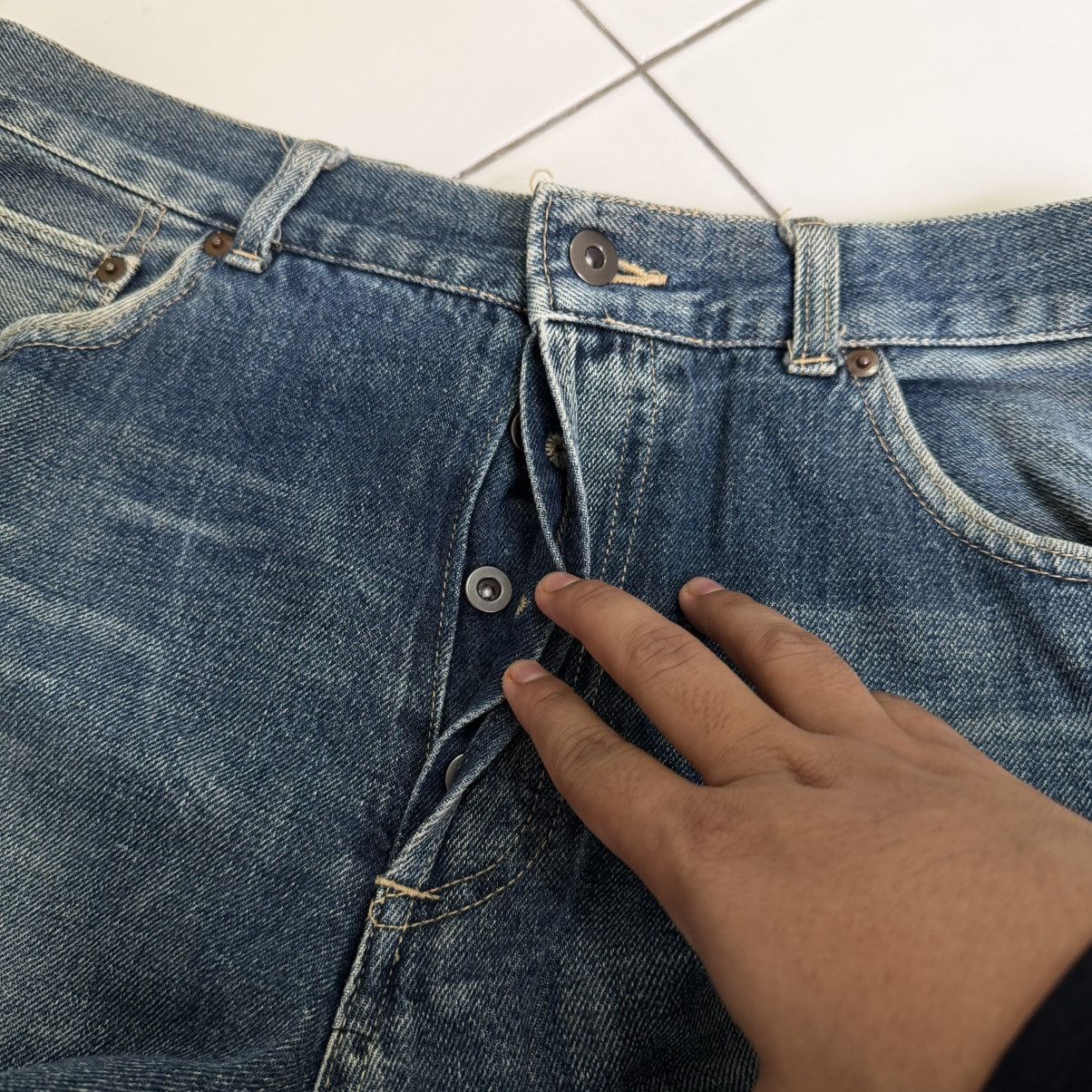 Levi's Vintage Levis Selvedge Big E jeans 502XX Japan Size US 33 - 24 Thumbnail
