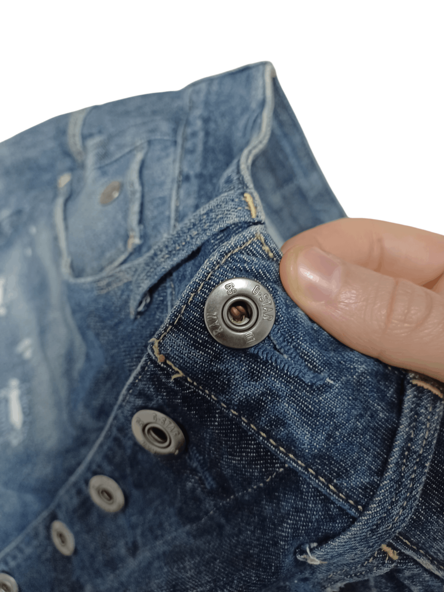 G-Star FANTASTIC G STAR RAW DISTRESSED REPAIRED BUTTONS SKIRT Size 26" / US 2 / IT 38 - 4 Thumbnail