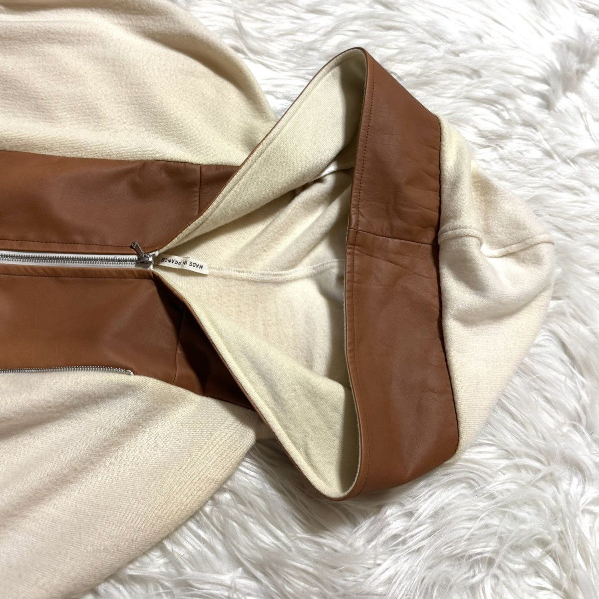 Hermes Hermes leather-switched 2-way size ZIP UP parka jacket 38 Size S / US 4 / IT 40 - 18 Thumbnail