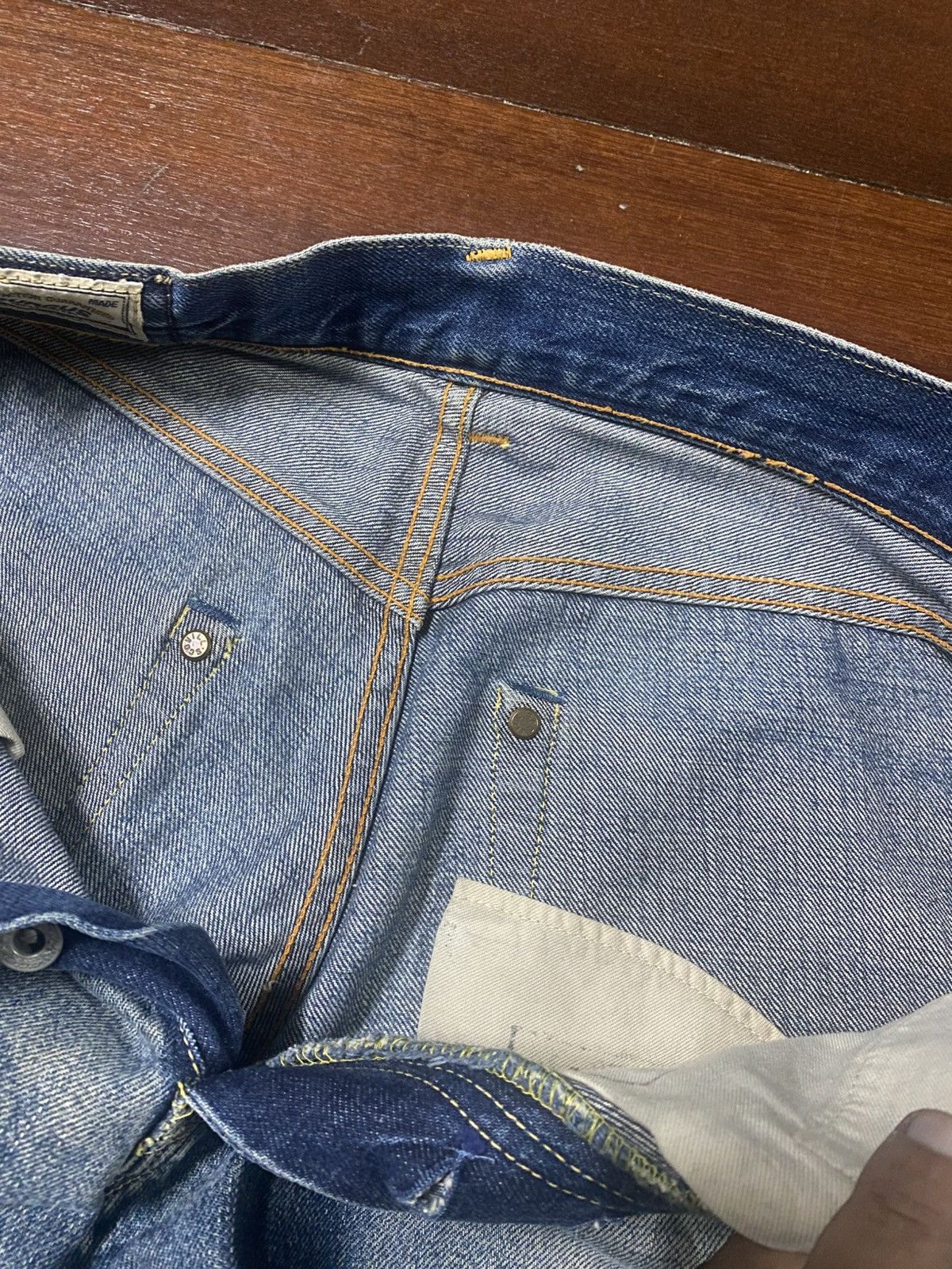 Burgus Plus Vintage Burgus Plus Hinoya Co Distressed mud wash Selvedge Size US 30 / EU 46 - 20 Thumbnail