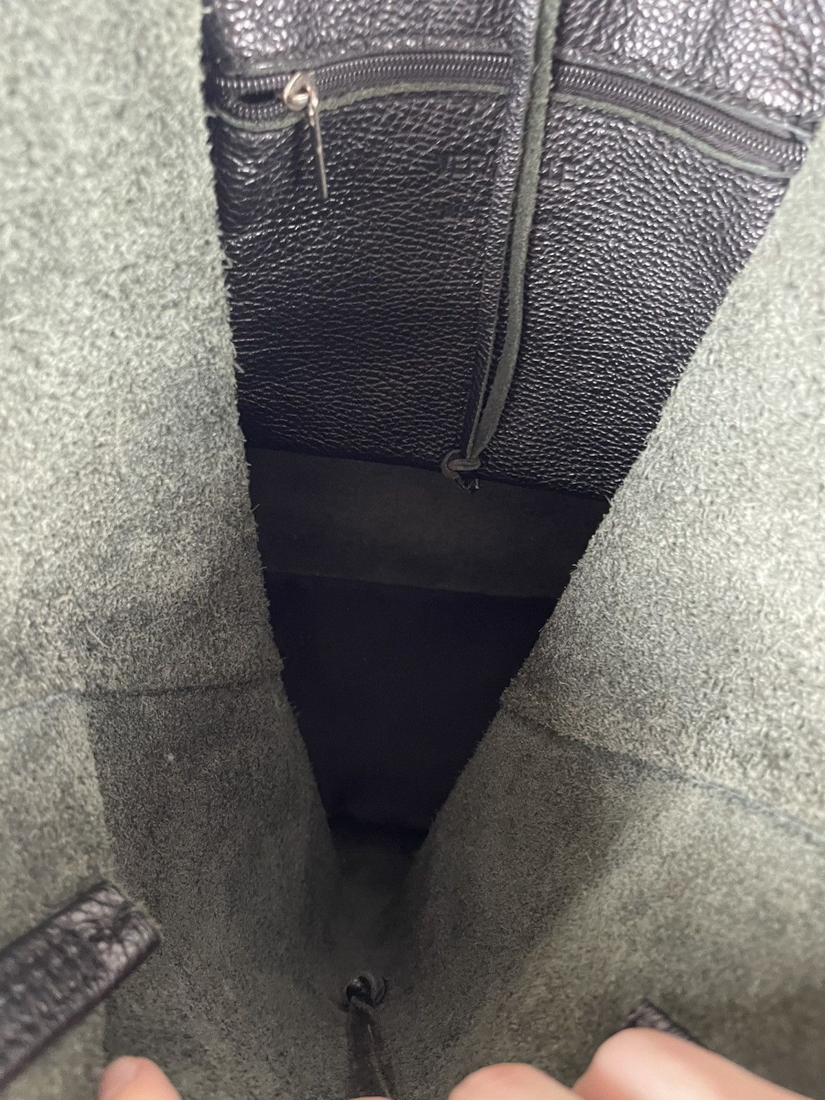Genuine Leather Avant Garde Leather Bag Shopper Minimalist Pebbled Handbag Size ONE SIZE - 8 Thumbnail