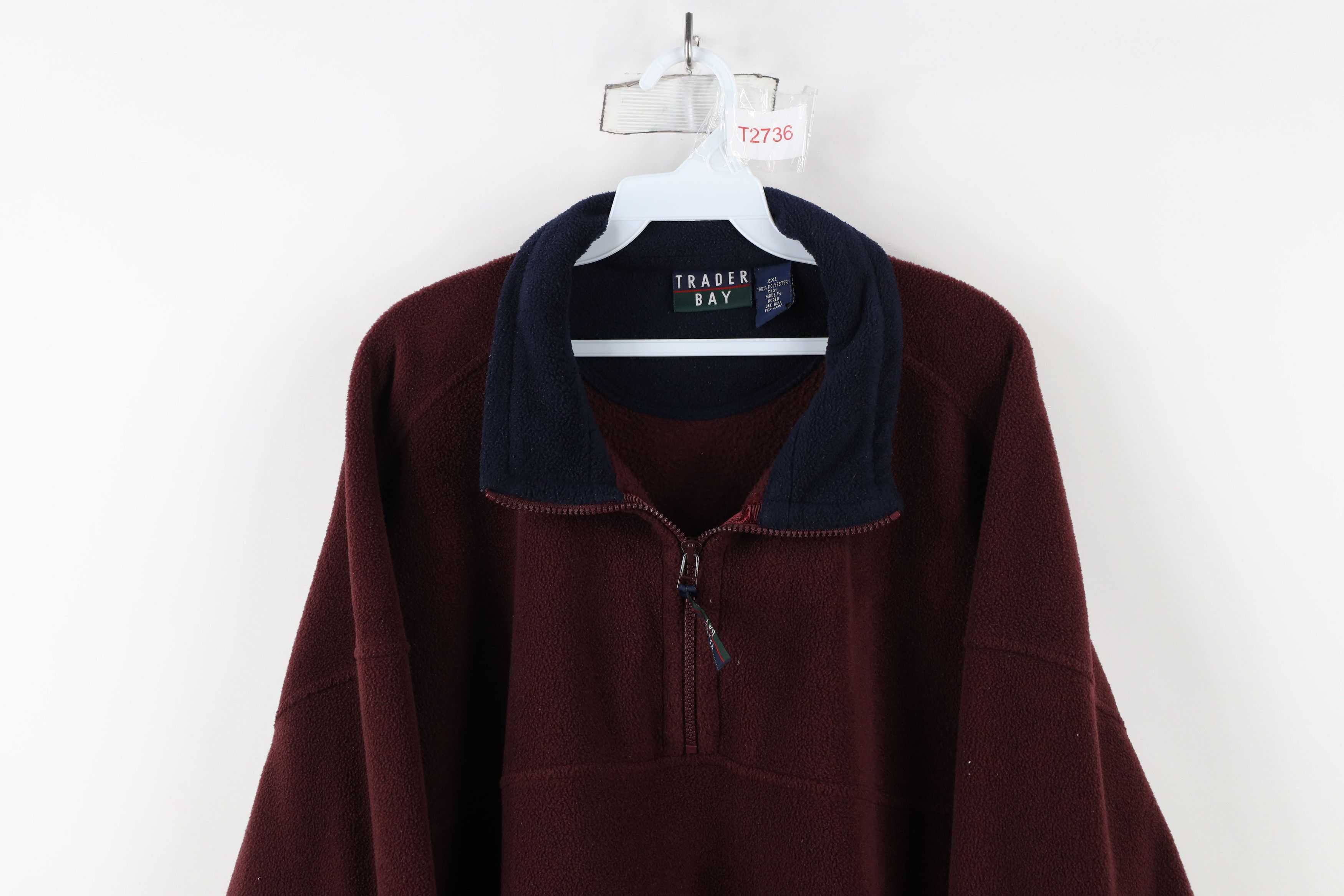 Vintage Vintage 90s Streetwear Half Zip Fleece Pullover Sweater Size US XXL / EU 58 / 5 - 2 Thumbnail