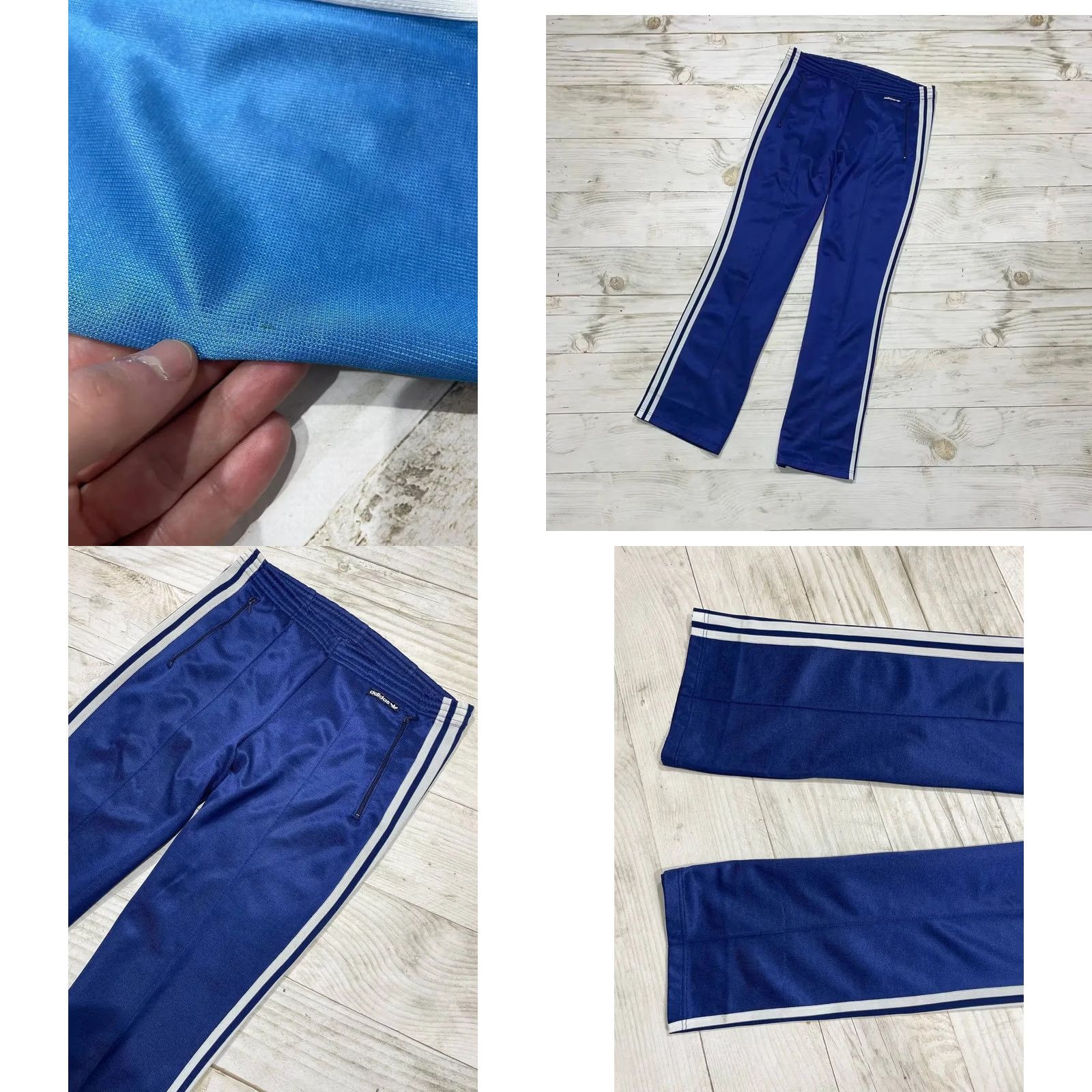 Adidas VINTAGE adidas Tracksuit Jacket Pant 2 Piece Men Size M Blue 80s Size 40R - 9 Thumbnail