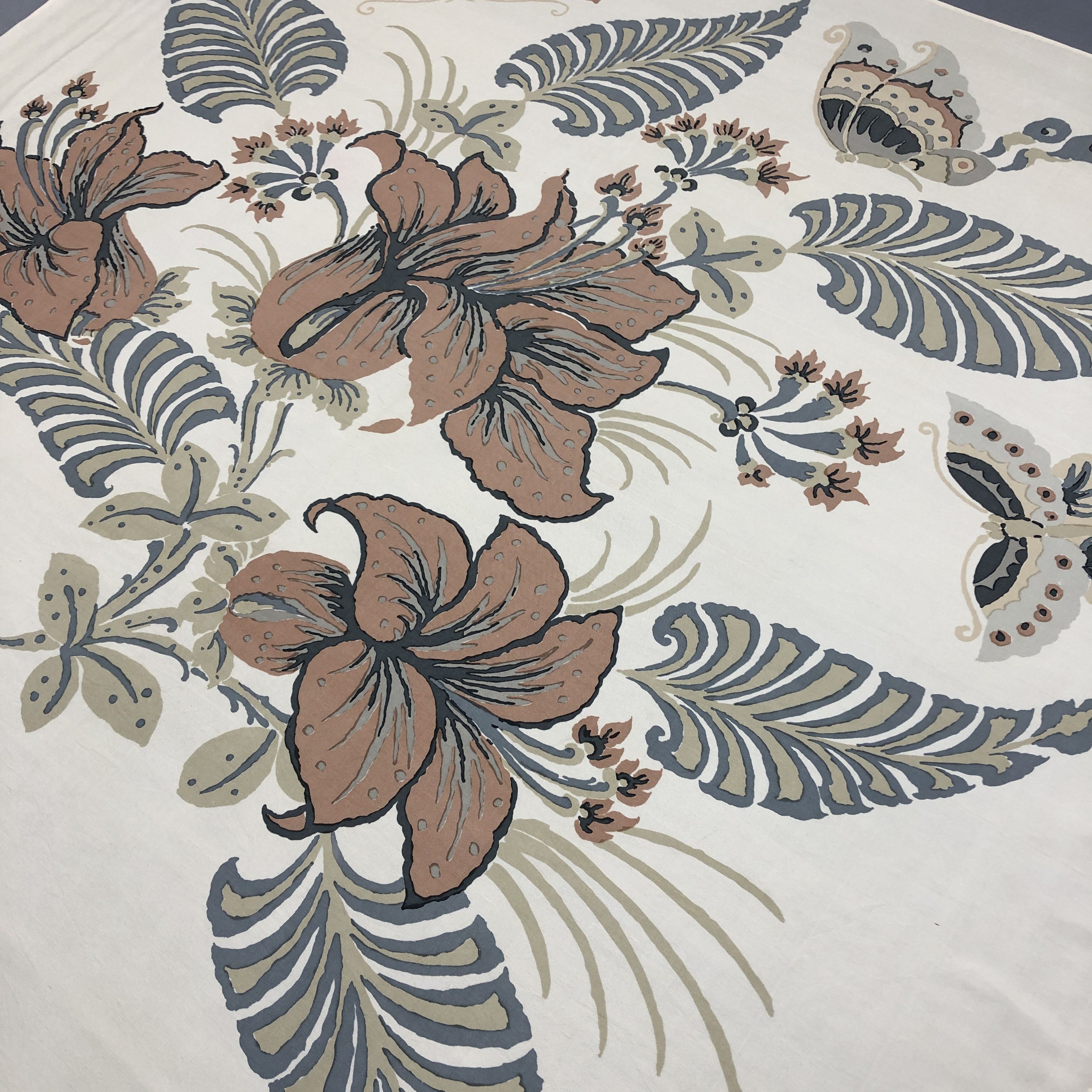 Jim Thompson × Vintage Vintage Jim Thompson SILK Scarf Twill Stole Wraps Scarves Size ONE SIZE - 3 Thumbnail