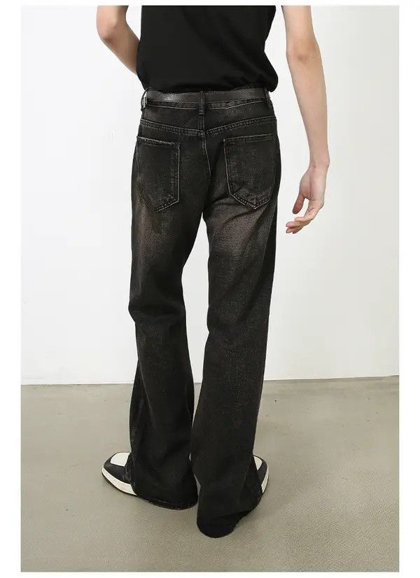 Japanese Brand Vintage wide-leg washed distressed loose flared jeans Size US 32 / EU 48 - 5 Thumbnail