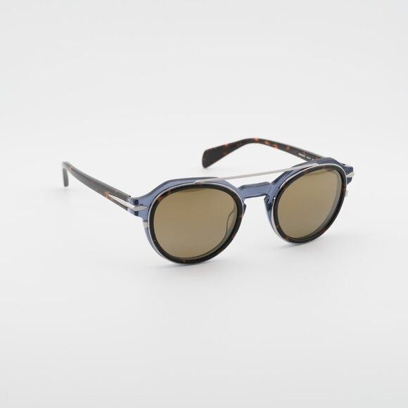 Rag & Bone Rag & Bone RNB6006/S 0IPR VP Sunglasses Blue/Havana Square Size ONE SIZE - 7 Thumbnail