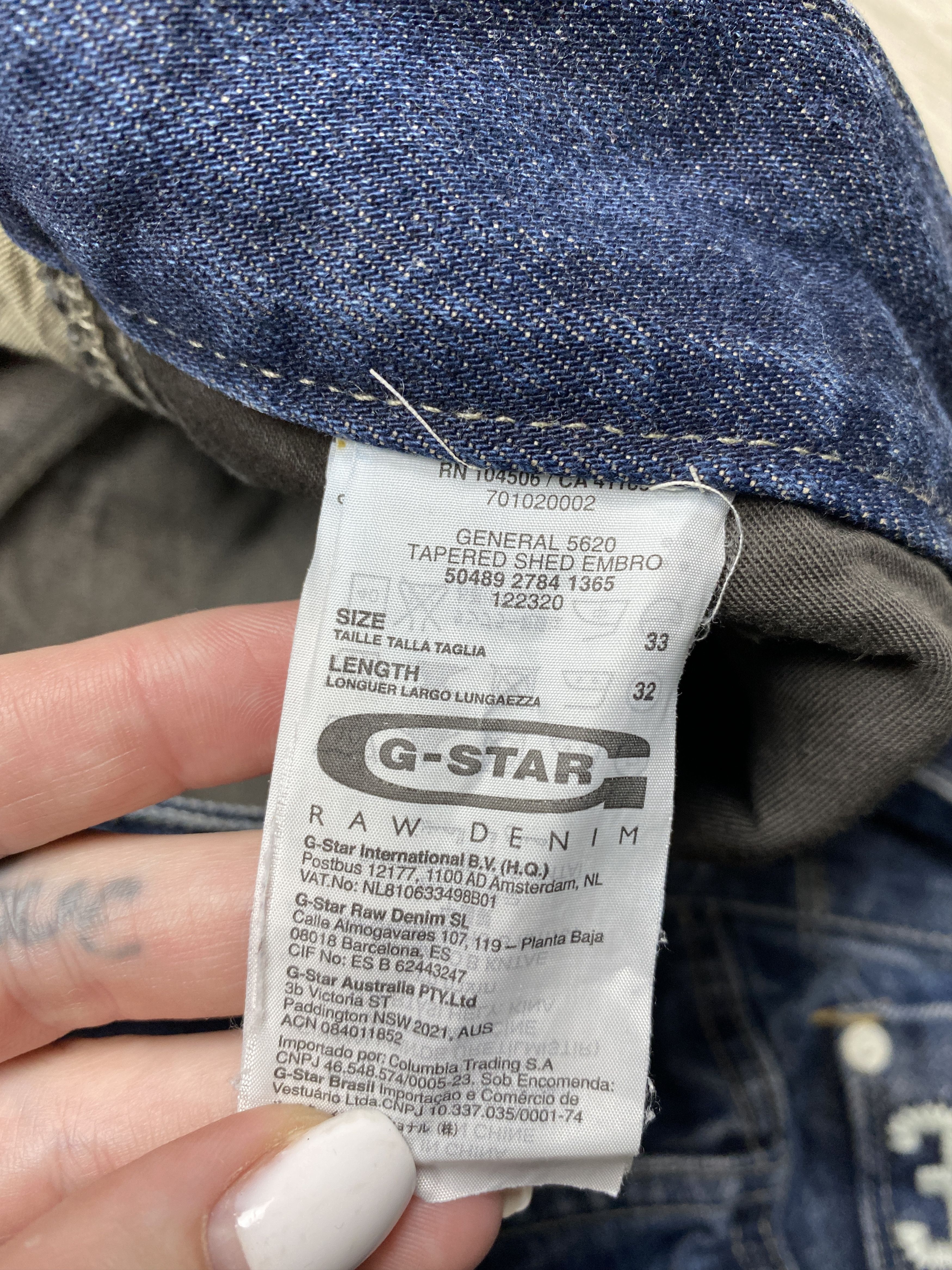 G-Star G Star Raw 5620 Tapered Denim Double Knee Pants Jeans Size US 33 - 6 Thumbnail