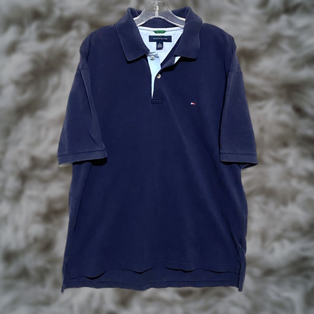Tommy Hilfiger Tommy Hilfiger Polo Shirt Navy Blue Mens XL VTG 2007 Classic Y2K Office Preppy Casual Workwear Office Size US XL / EU 56 / 4 - 1 Thumbnail