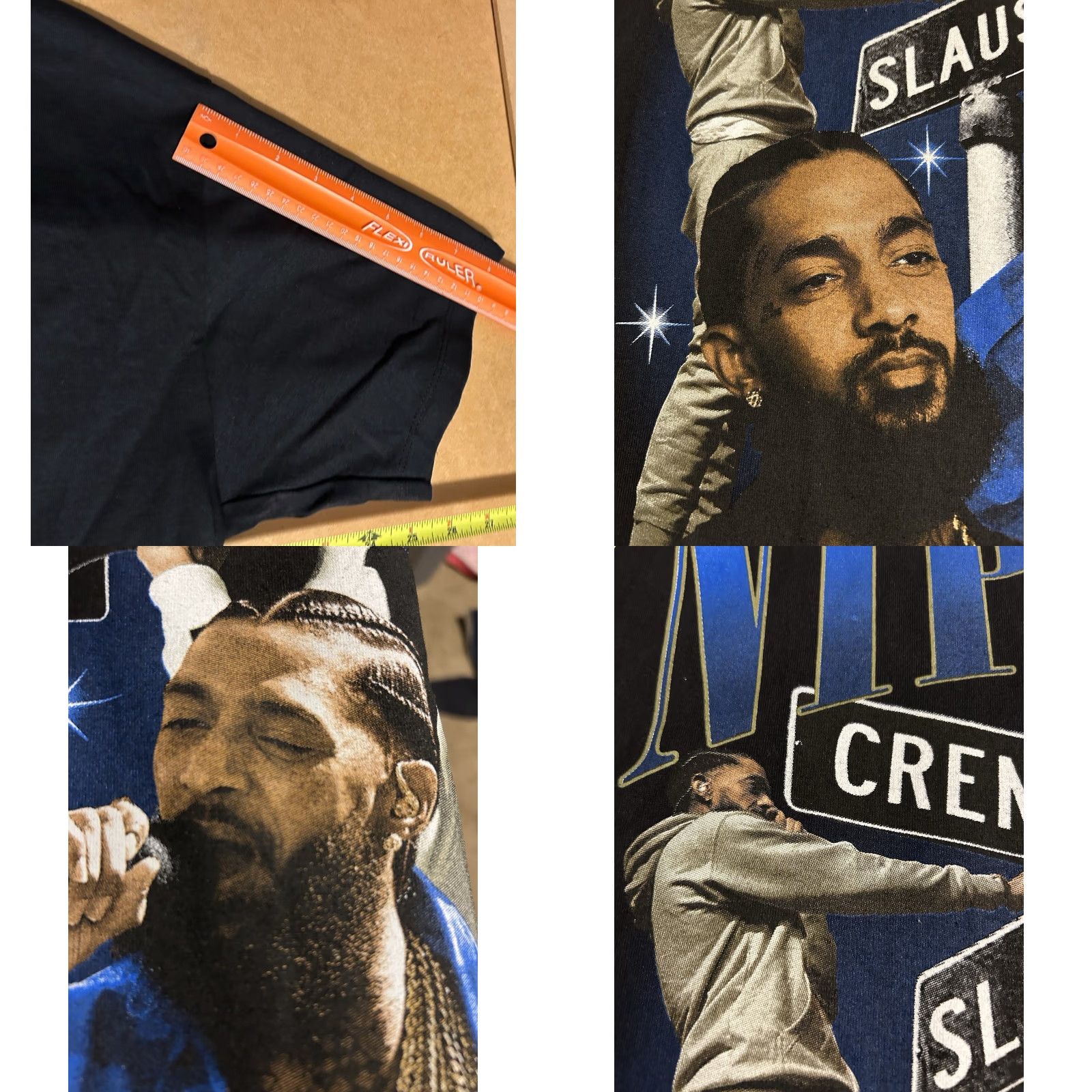 Vintage VINTAGE Nipsey Hustle Crenshaw Slauson Shirt Men L Black Short Sleeve Nipsey Hustle Shirt Graphic Print West Coast Hip Hop Rap Crew Neck 90s? No Size US L / EU 52-54 / 3 - 9 Thumbnail