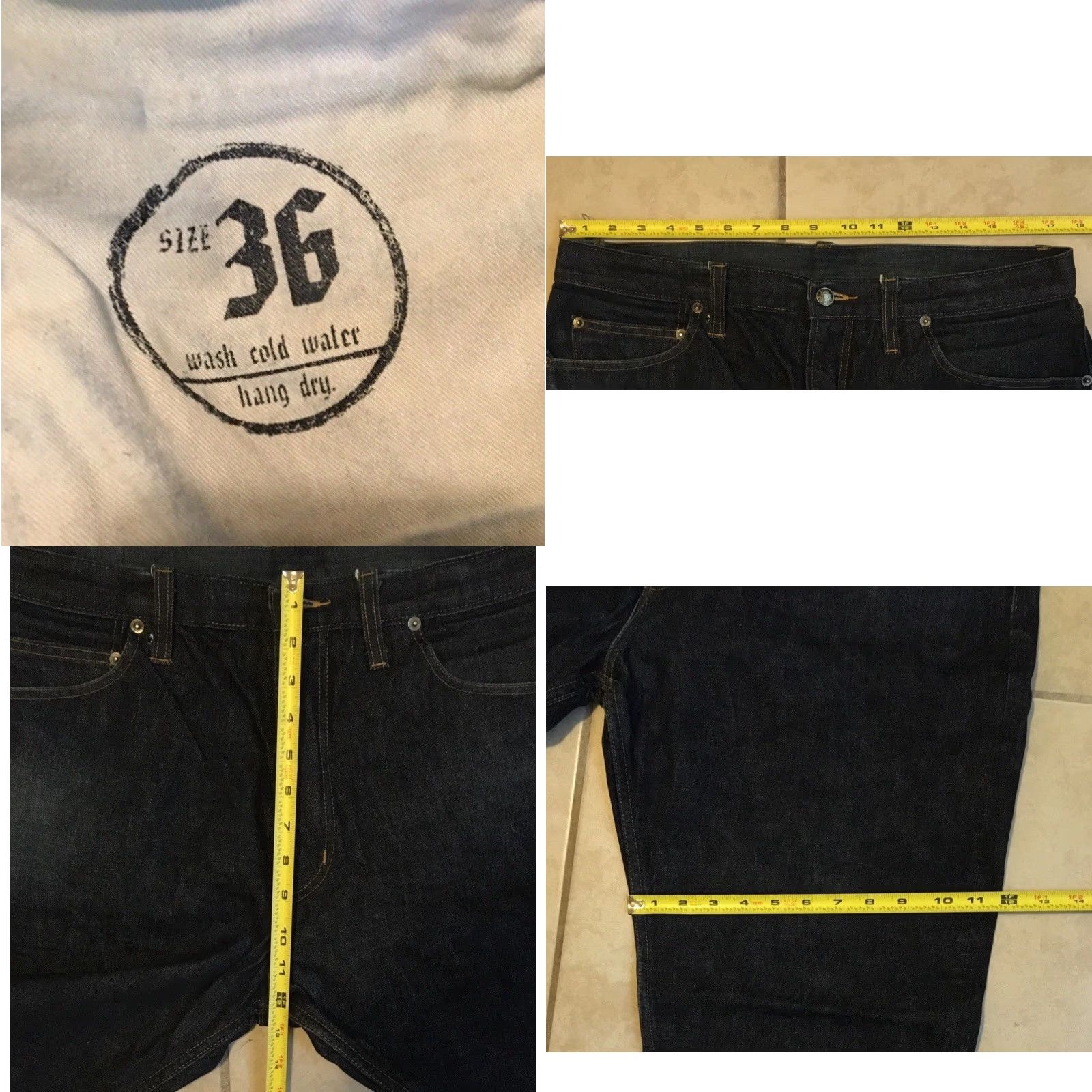 Alien Workshop VINTAGE Domestics Faded Distressed Selvedge Denim Jeans 36 Men Blue Jeans 80s 90s Grunge Rock Size US 36 / EU 52 - 10 Thumbnail