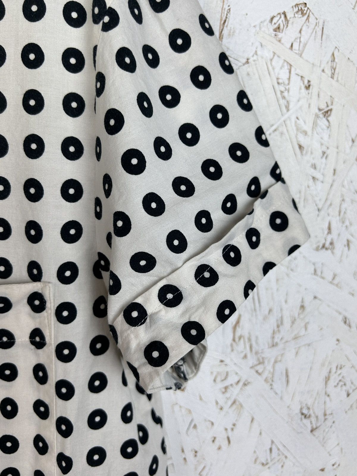 A.P.C. APC Allover Circle Ornament Cotton Button Up Shirt Size 3 Size M / US 6-8 / IT 42-44 - 3 Thumbnail