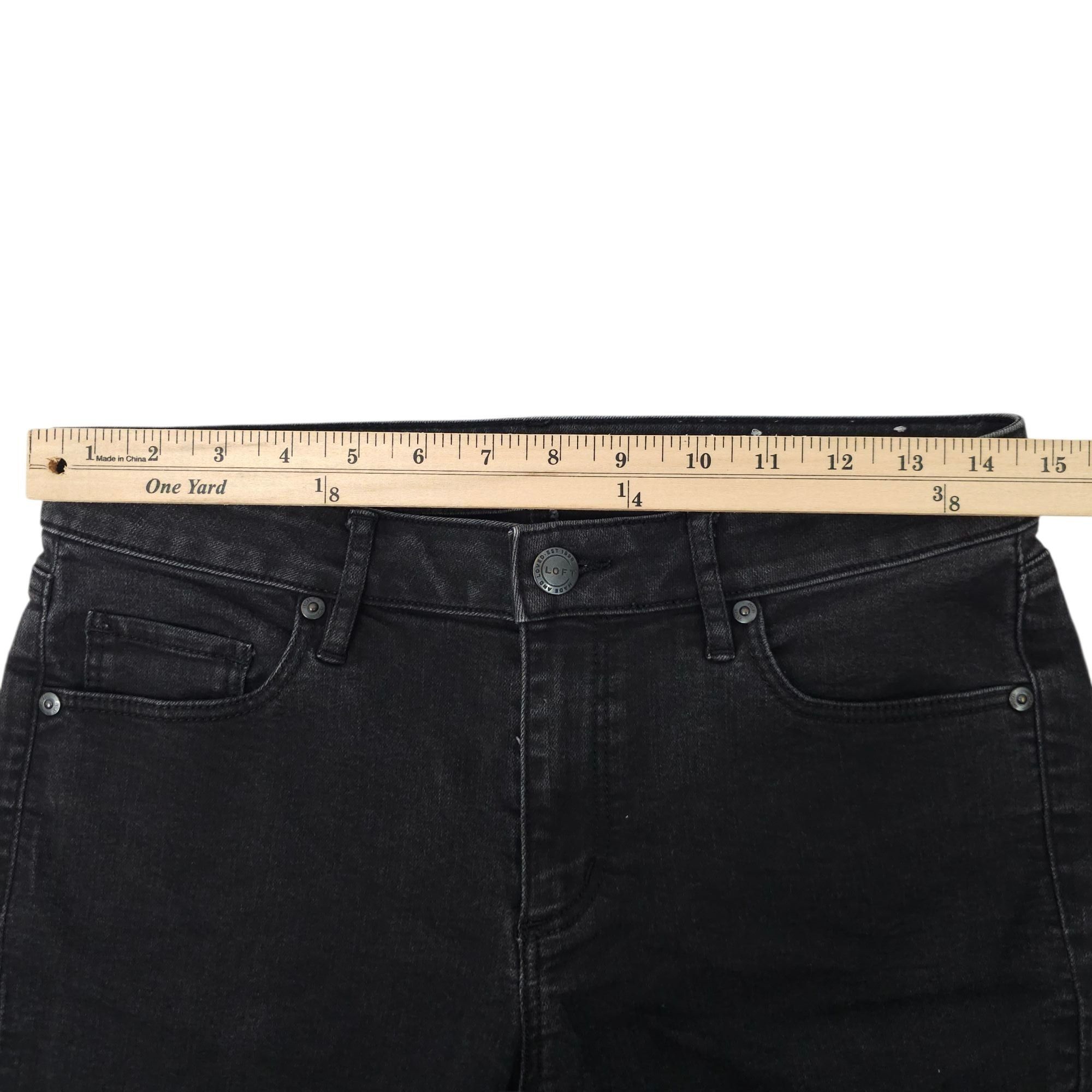 Loft Loft Curvy Skinny Mid Rise Jeans Womens Size 28/6 Ankle Stre Size 30" / US 8 / IT 44 - 3 Thumbnail