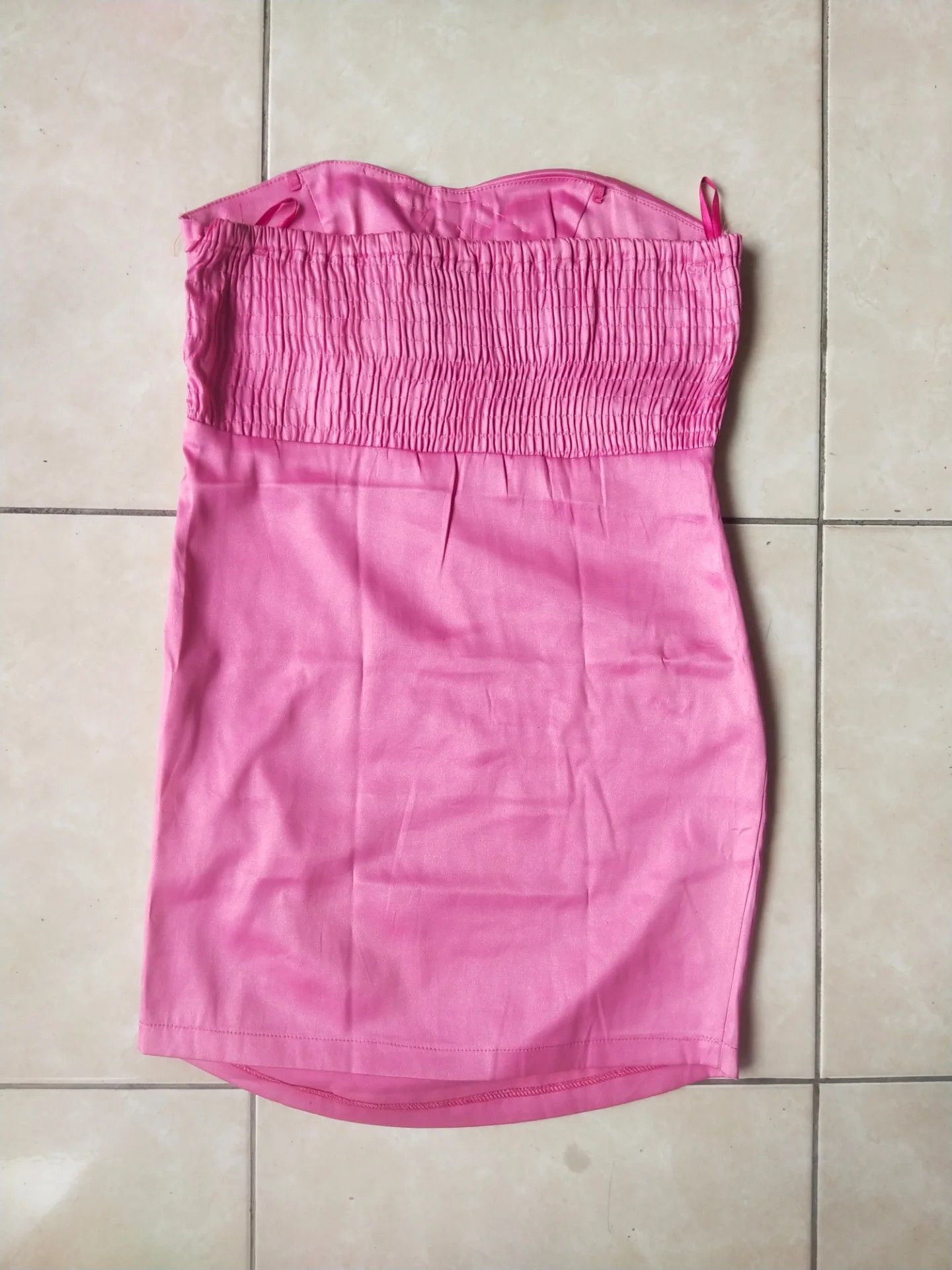 Japanese Brand Victria Pink Rhinestone Party Dress Sphagetti Strap Size XS / US 0-2 / IT 36-38 - 4 Thumbnail