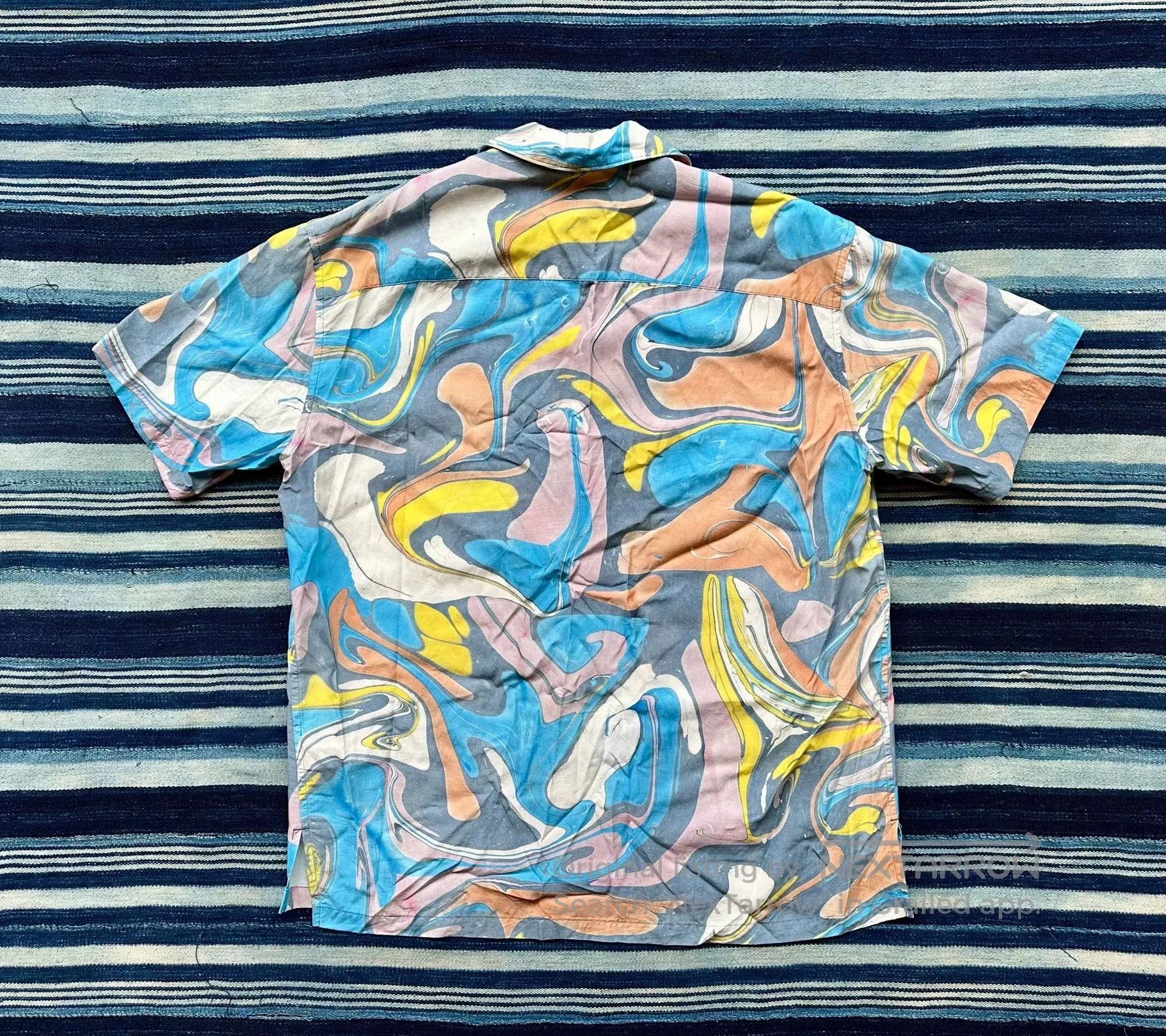 KUON kuon suminagashi camp collar shirt. Size US S / EU 44-46 / 1 - 7 Thumbnail